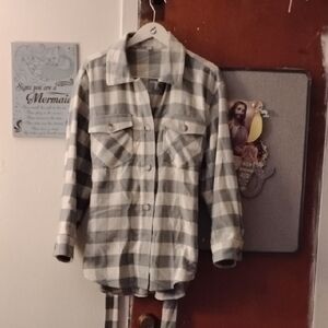 LOFT Gray and White Che